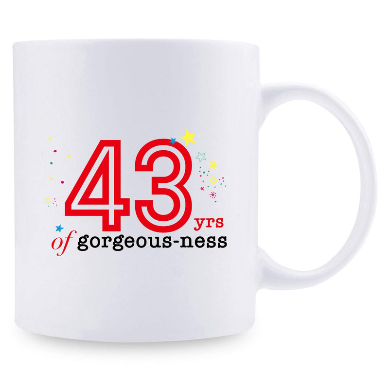 43rd Birthday Gifts for Women - 1976 Birthday Gifts for Women, 43 Years Old Birthday Gifts Coffee Mug for Mom, Wife, Friend, Sister, Her, Colleague, Coworker - 11oz