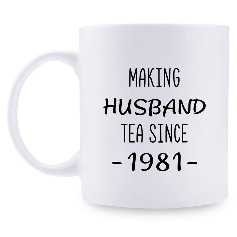 38th Anniversary Gifts - 38th Wedding Anniversary Gifts for Couple, 38 Year Anniversary Gifts 11oz Funny Coffee Mug for Husband, Hubby, Him, making husband tea