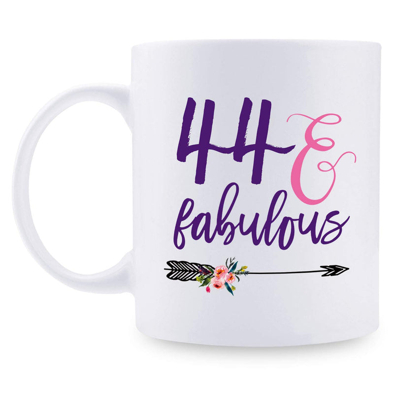 44th Birthday Gifts for Women - 1975 Birthday Gifts for Women, 44 Years Old Birthday Gifts Coffee Mug for Mom, Wife, Friend, Sister, Her, Colleague, Coworker - 11oz