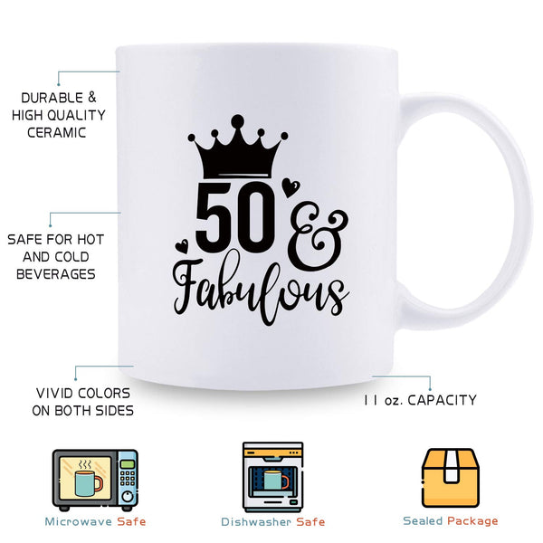 50th Birthday Gifts for Men - 1969 Birthday Gifts for Men, 50 Years Old Birthday Gifts Coffee Mug for Dad, Husband, Friend, Brother, Him, Colleague, Coworker - 11oz