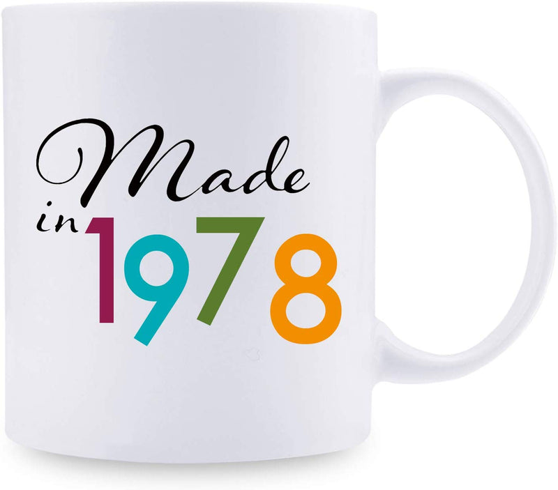 41st Birthday Gifts for Women - 1978 Birthday Gifts for Women, 41 Years Old Birthday Gifts Coffee Mug for Mom, Wife, Friend, Sister, Her, Colleague, Coworker - 11oz