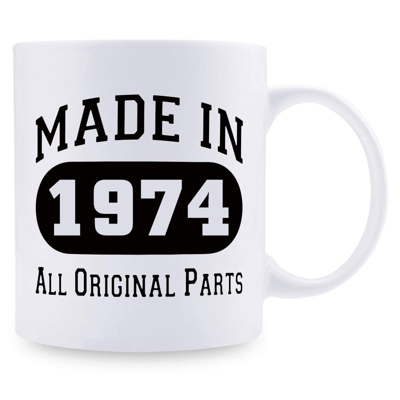 45th Birthday Gifts for Men - 1974 Birthday Gifts for Men, 45 Years Old Birthday Gifts Coffee Mug for Dad, Husband, Friend, Brother, Him, Colleague, Coworker - 11oz