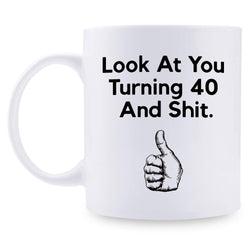 40th Birthday Gifts for Men - 1979 Birthday Gifts for Men, 40 Years Old Birthday Gifts Coffee Mug for Dad, Husband, Friend, Brother, Him, Colleague, Coworker - 11oz