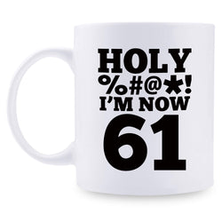 61st Birthday Gifts for Men - 1958 Birthday Gifts for Men, 61 Years Old Birthday Gifts Coffee Mug for Dad, Husband, Friend, Brother, Him, Colleague, Coworker, HOLY MUG - 11oz