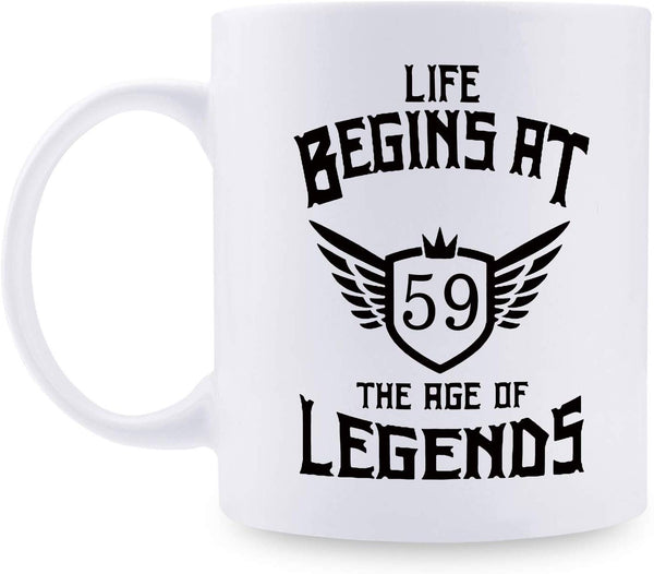 59th Birthday Gifts for Women - 1960 Birthday Gifts for Women, 59 Years Old Birthday Gifts Coffee Mug for Mom, Wife, Friend, Sister, Her, Colleague, Coworker - 11oz