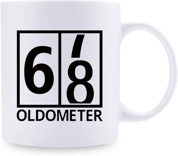 68th Birthday Gifts for Women - 1951 Birthday Gifts for Women, 68 Years Old Birthday Gifts Coffee Mug for Mom, Wife, Friend, Sister, Her, Colleague, Coworker, Oldometer Mug - 11oz