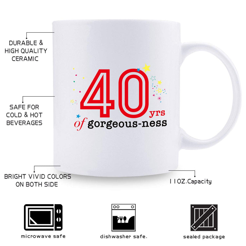 40th Birthday Gifts for Women - 1979 Birthday Gifts for Women, 40 Years Old Birthday Gifts Coffee Mug for Mom, Wife, Friend, Sister, Her, Colleague, Coworker - 11oz