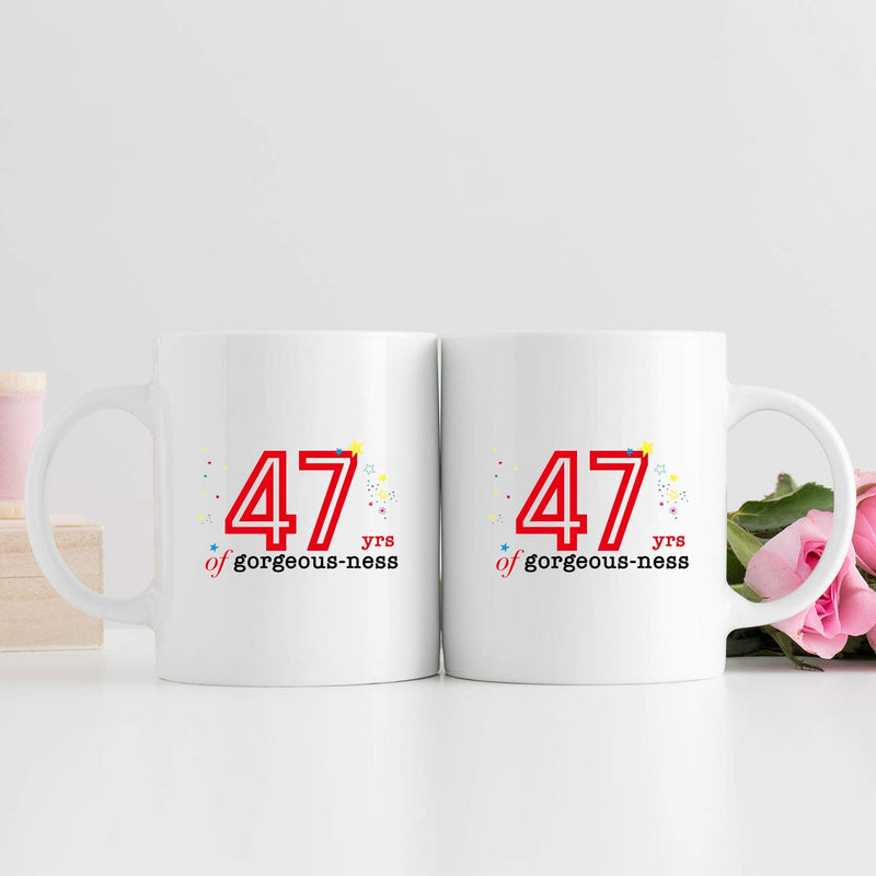 47th Birthday Gifts for Women - 1972 Birthday Gifts for Women, 47 Years Old Birthday Gifts Coffee Mug for Mom, Wife, Friend, Sister, Her, Colleague, Coworker - 11oz