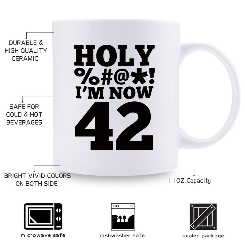 42nd Birthday Gifts for Men - 1977 Birthday Gifts for Men, 42 Years Old Birthday Gifts Coffee Mug for Dad, Husband, Friend, Brother, Him, Colleague, Coworker, HOLY MUG - 11oz