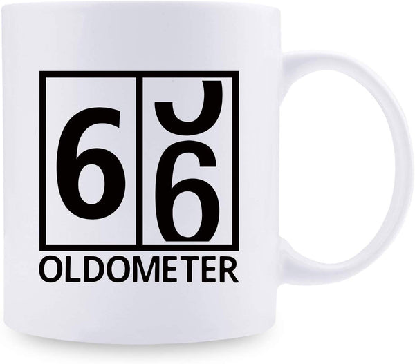 66th Birthday Gifts for Women - 1953 Birthday Gifts for Women, 66 Years Old Birthday Gifts Coffee Mug for Mom, Wife, Friend, Sister, Her, Colleague, Coworker, Oldometer Mug - 11oz