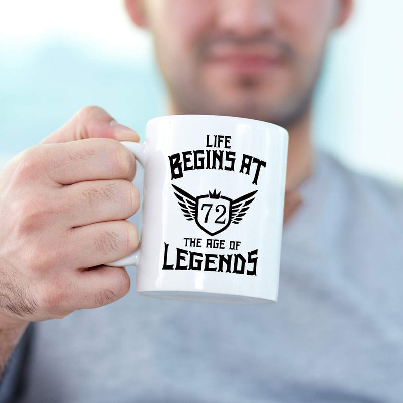 72nd Birthday Gifts for Men - 1947 Birthday Gifts for Men, 72 Years Old Birthday Gifts Coffee Mug for Dad, Husband, Friend, Brother, Him, Colleague, Coworker - 11oz