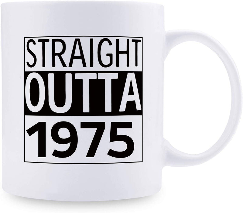 44th Birthday Gifts for Men - 1975 Birthday Gifts for Men, 44 Years Old Birthday Gifts Coffee Mug for Dad, Husband, Friend, Brother, Him, Colleague, Coworker - 11oz