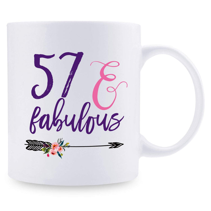 57th Birthday Gifts for Women - 1962 Birthday Gifts for Women, 57 Years Old Birthday Gifts Coffee Mug for Mom, Wife, Friend, Sister, Her, Colleague, Coworker - 11oz