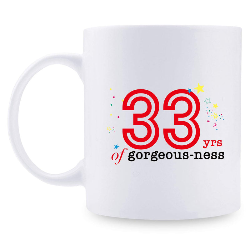 33rd Birthday Gifts for Women - 1986 Birthday Gifts for Women, 33 Years Old Birthday Gifts Coffee Mug for Mom, Wife, Friend, Sister, Her, Colleague, Coworker - 11oz