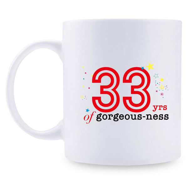 33rd Birthday Gifts for Men - 1986 Birthday Gifts for Men, 33 Years Old Birthday Gifts Coffee Mug for Dad, Husband, Friend, Brother, Him, Colleague, Coworker - 11oz