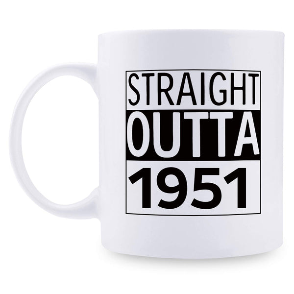 68th Birthday Gifts for Men - 1951 Birthday Gifts for Men, 68 Years Old Birthday Gifts Coffee Mug for Dad, Husband, Friend, Brother, Him, Colleague, Coworker - 11oz