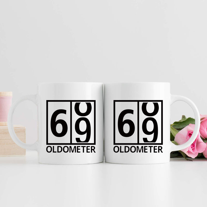 69th Birthday Gifts for Women - 1950 Birthday Gifts for Women, 69 Years Old Birthday Gifts Coffee Mug for Mom, Wife, Friend, Sister, Her, Colleague, Coworker, Oldometer Mug - 11oz