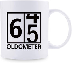 65th Birthday Gifts for Men - 1954 Birthday Gifts for Men, 65 Years Old Birthday Gifts Coffee Mug for Dad, Husband, Friend, Brother, Him, Colleague, Coworker, Oldometer Mug- 11oz