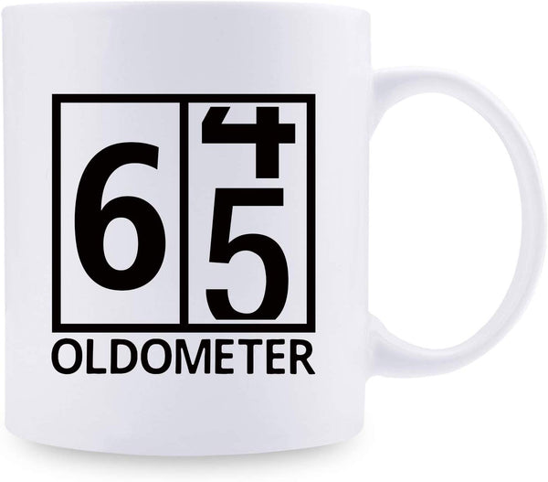 65th Birthday Gifts for Women - 1954 Birthday Gifts for Women, 65 Years Old Birthday Gifts Coffee Mug for Mom, Wife, Friend, Sister, Her, Colleague, Coworker, Oldometer Mug - 11oz