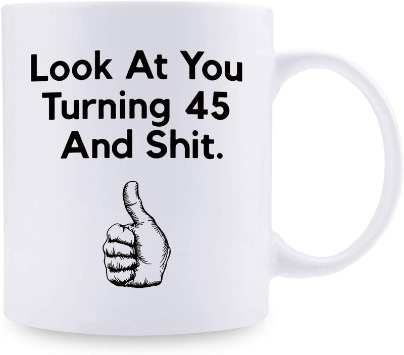 45th Birthday Gifts for Women - 1974 Birthday Gifts for Women, 45 Years Old Birthday Gifts Coffee Mug for Mom, Wife, Friend, Sister, Her, Colleague, Coworker - 11oz