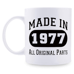 42nd Birthday Gifts for Men - 1977 Birthday Gifts for Men, 42 Years Old Birthday Gifts Coffee Mug for Dad, Husband, Friend, Brother, Him, Colleague, Coworker - 11oz