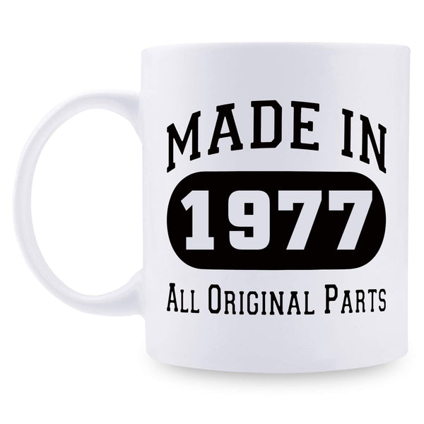 42nd Birthday Gifts for Men - 1977 Birthday Gifts for Men, 42 Years Old Birthday Gifts Coffee Mug for Dad, Husband, Friend, Brother, Him, Colleague, Coworker - 11oz