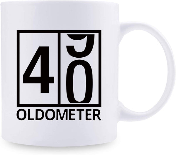 40th Birthday Gifts for Women - 1979 Birthday Gifts for Women, 40 Years Old Birthday Gifts Coffee Mug for Mom, Wife, Friend, Sister, Her, Colleague, Coworker, Oldometer Mug - 11oz