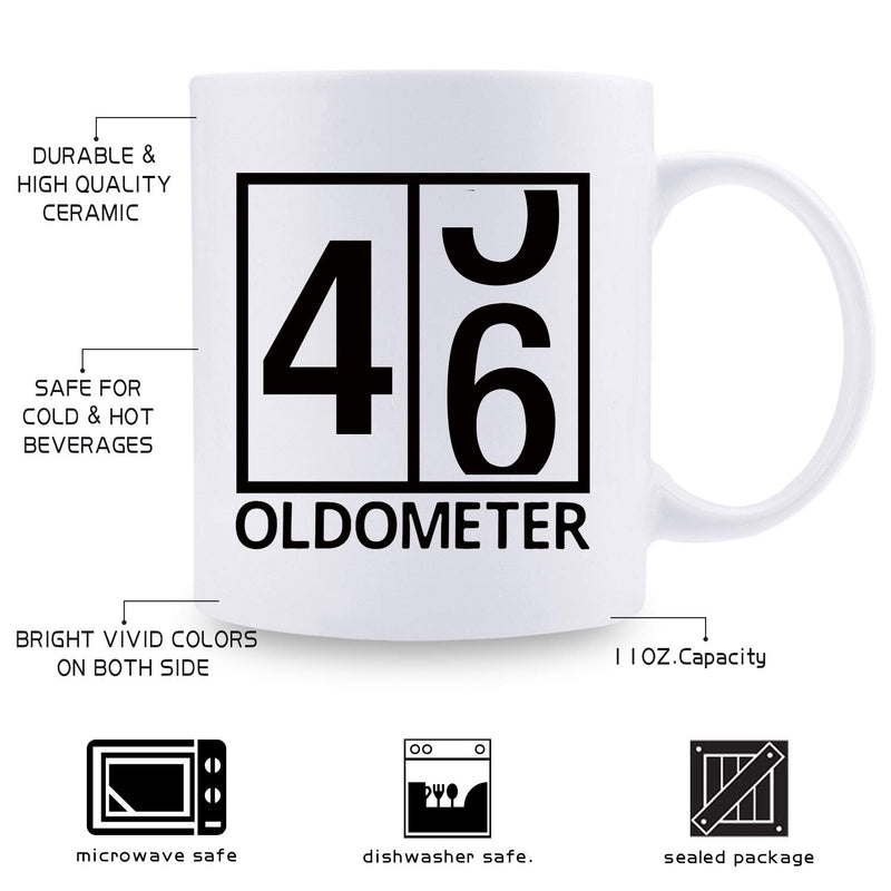 46th Birthday Gifts for Women - 1973 Birthday Gifts for Women, 46 Years Old Birthday Gifts Coffee Mug for Mom, Wife, Friend, Sister, Her, Colleague, Coworker, Oldometer Mug - 11oz