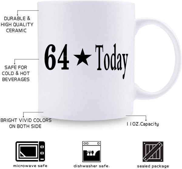 64th Birthday Gifts for Women - 1955 Birthday Gifts for Women, 64 Years Old Birthday Gifts Coffee Mug for Mom, Wife, Friend, Sister, Her, Colleague, Coworker - 11oz