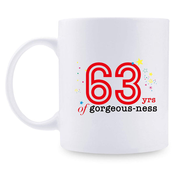 63rd Birthday Gifts for Women - 1956 Birthday Gifts for Women, 63 Years Old Birthday Gifts Coffee Mug for Mom, Wife, Friend, Sister, Her, Colleague, Coworker - 11oz