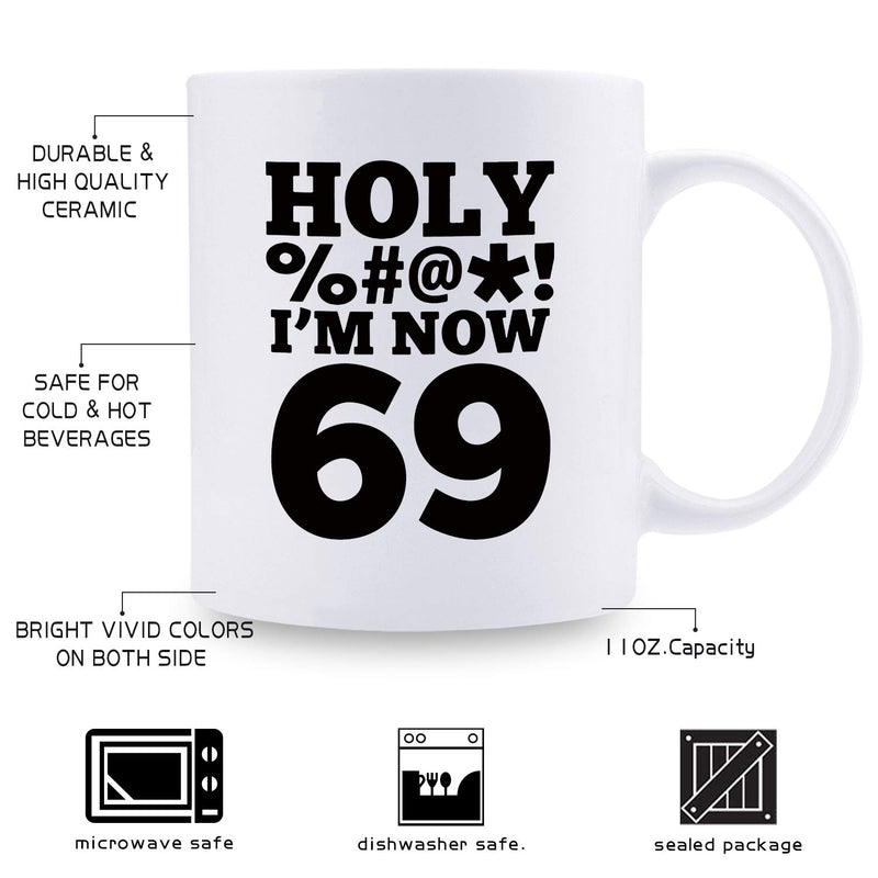 69th Birthday Gifts for Women - 1950 Birthday Gifts for Women, 69 Years Old Birthday Gifts Coffee Mug for Mom, Wife, Friend, Sister, Her, Colleague, Coworker, HOLY MUG - 11oz