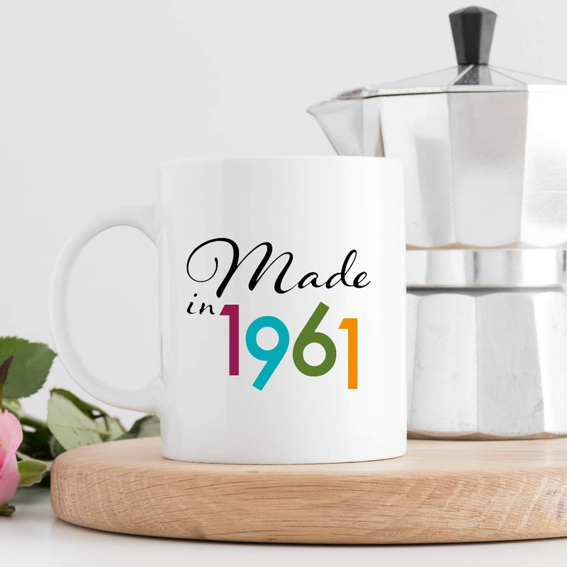 58th Birthday Gifts for Women - 1961 Birthday Gifts for Women, 58 Years Old Birthday Gifts Coffee Mug for Mom, Wife, Friend, Sister, Her, Colleague, Coworker - 11oz