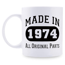 45th Birthday Gifts for Men - 1974 Birthday Gifts for Men, 45 Years Old Birthday Gifts Coffee Mug for Dad, Husband, Friend, Brother, Him, Colleague, Coworker - 11oz