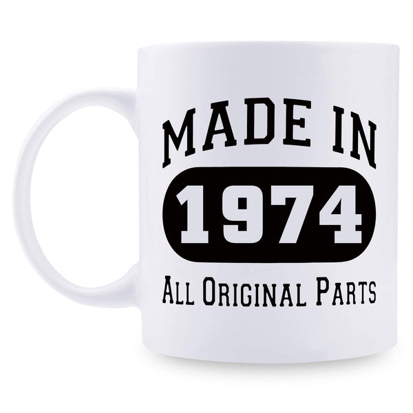 45th Birthday Gifts for Men - 1974 Birthday Gifts for Men, 45 Years Old Birthday Gifts Coffee Mug for Dad, Husband, Friend, Brother, Him, Colleague, Coworker - 11oz