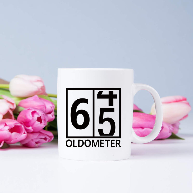 65th Birthday Gifts for Men - 1954 Birthday Gifts for Men, 65 Years Old Birthday Gifts Coffee Mug for Dad, Husband, Friend, Brother, Him, Colleague, Coworker, Oldometer Mug- 11oz