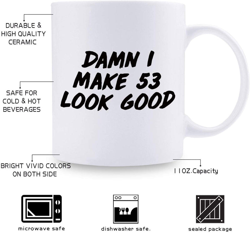 53rd Birthday Gifts for Men - 1966 Birthday Gifts for Men, 53 Years Old Birthday Gifts Coffee Mug for Dad, Husband, Friend, Brother, Him, Colleague, Coworker - 11oz