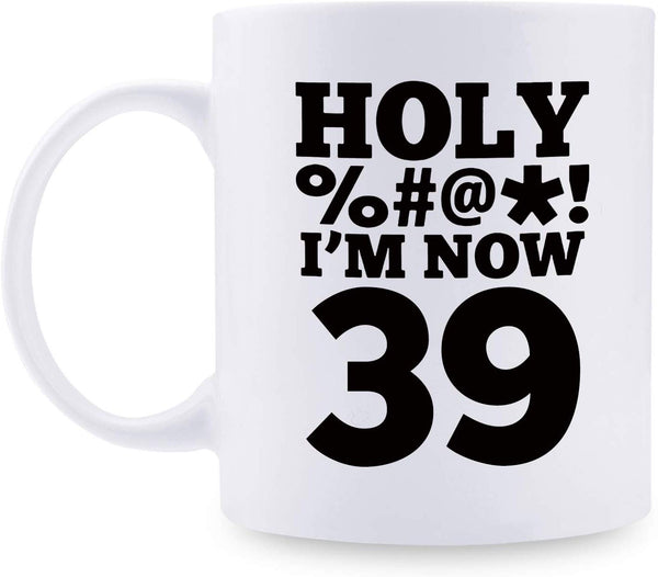 39th Birthday Gifts for Men - 1980 Birthday Gifts for Men, 39 Years Old Birthday Gifts Coffee Mug for Dad, Husband, Friend, Brother, Him, Colleague, Coworker, HOLY MUG - 11oz