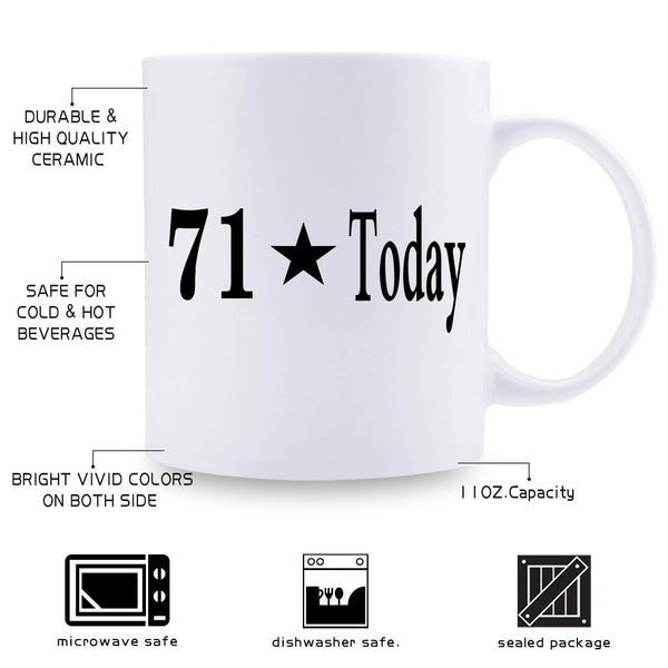 71st Birthday Gifts for Women - 1948 Birthday Gifts for Women, 71 Years Old Birthday Gifts Coffee Mug for Mom, Wife, Friend, Sister, Her, Colleague, Coworker - 11oz