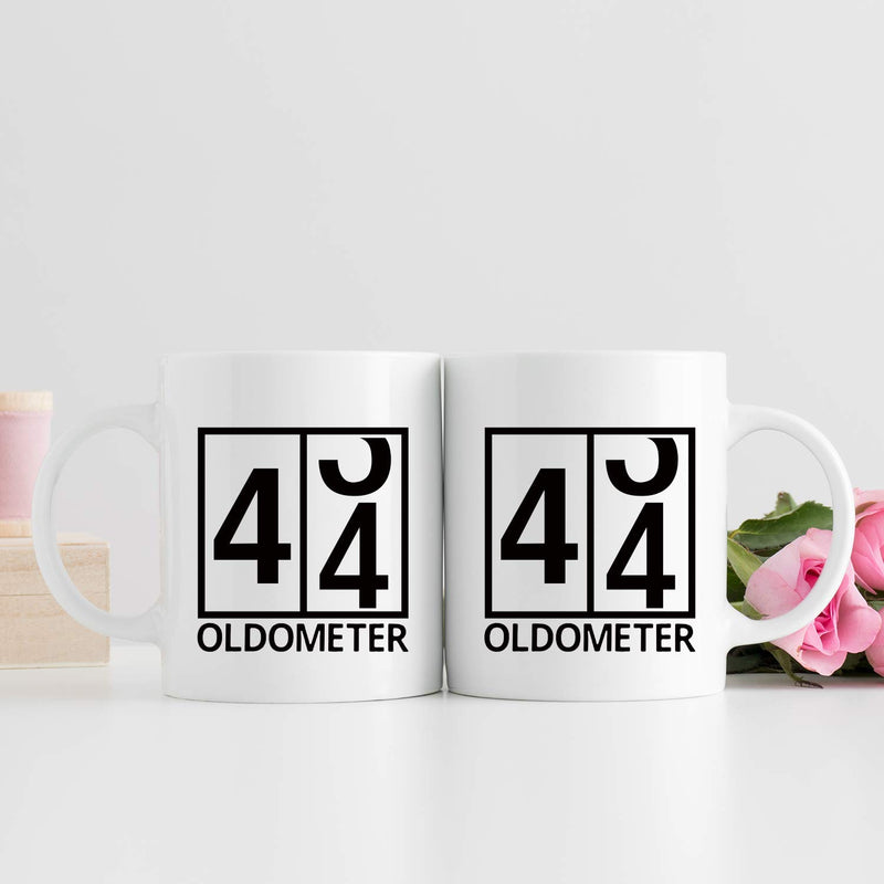 44th Birthday Gifts for Women - 1975 Birthday Gifts for Women, 44 Years Old Birthday Gifts Coffee Mug for Mom, Wife, Friend, Sister, Her, Colleague, Coworker, Oldometer Mug - 11oz