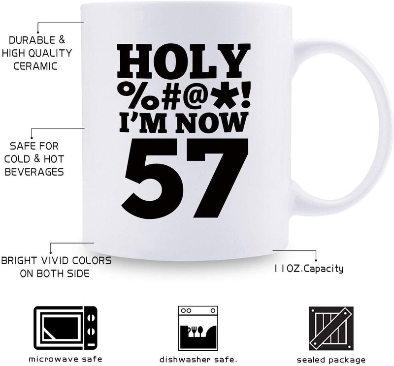 57th Birthday Gifts for Women - 1962 Birthday Gifts for Women, 57 Years Old Birthday Gifts Coffee Mug for Mom, Wife, Friend, Sister, Her, Colleague, Coworker, HOLY MUG - 11oz