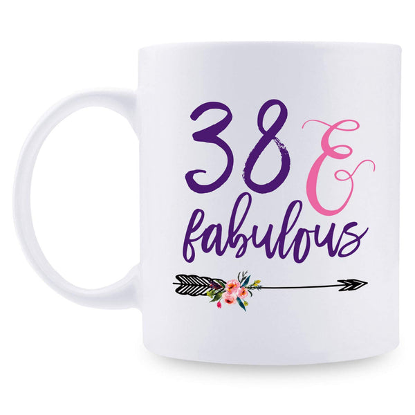 38th Birthday Gifts for Women - 1981 Birthday Gifts for Women, 38 Years Old Birthday Gifts Coffee Mug for Mom, Wife, Friend, Sister, Her, Colleague, Coworker - 11oz