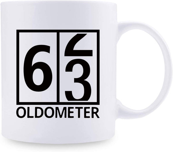 63rd Birthday Gifts for Women - 1956 Birthday Gifts for Women, 63 Years Old Birthday Gifts Coffee Mug for Mom, Wife, Friend, Sister, Her, Colleague, Coworker, Oldometer Mug - 11oz