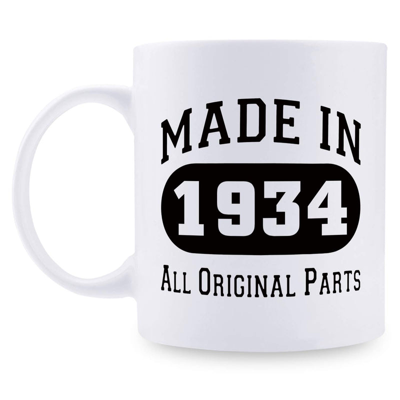 85th Birthday Gifts For Men - 1934 Birthday Gifts for Men, 85 Years Old Birthday Gifts Coffee Mug for Dad, Husband, Friend, Brother, Him, Colleague, Coworker - 11oz