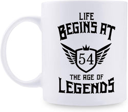 54th Birthday Gifts for Men - 1965 Birthday Gifts for Men, 54 Years Old Birthday Gifts Coffee Mug for Dad, Husband, Friend, Brother, Him, Colleague, Coworker - 11oz