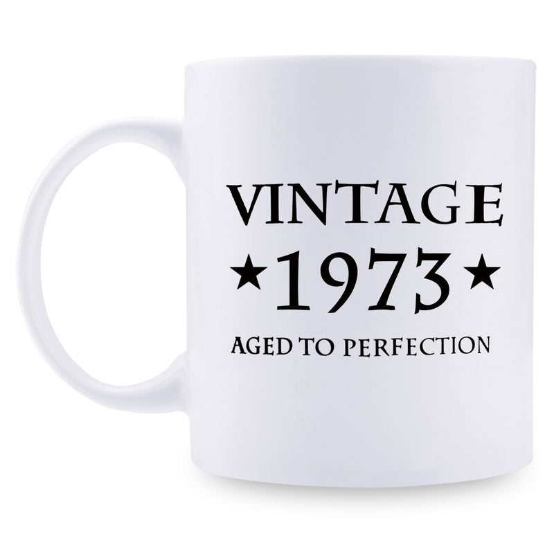 46th Birthday Gifts for Women - 1973 Birthday Gifts for Women, 46 Years Old Birthday Gifts Coffee Mug for Mom, Wife, Friend, Sister, Her, Colleague, Coworker - 11oz