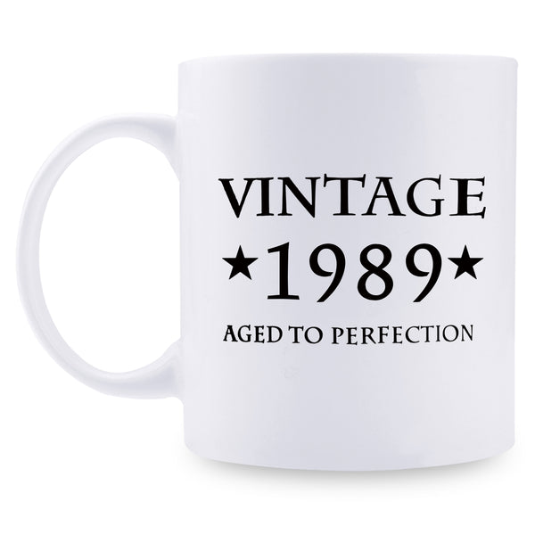 30th Birthday Gifts for Men - 1989 Birthday Gifts for Men, 30 Years Old Birthday Gifts Coffee Mug for Dad, Husband, Friend, Brother, Him, Colleague, Coworker - 11oz