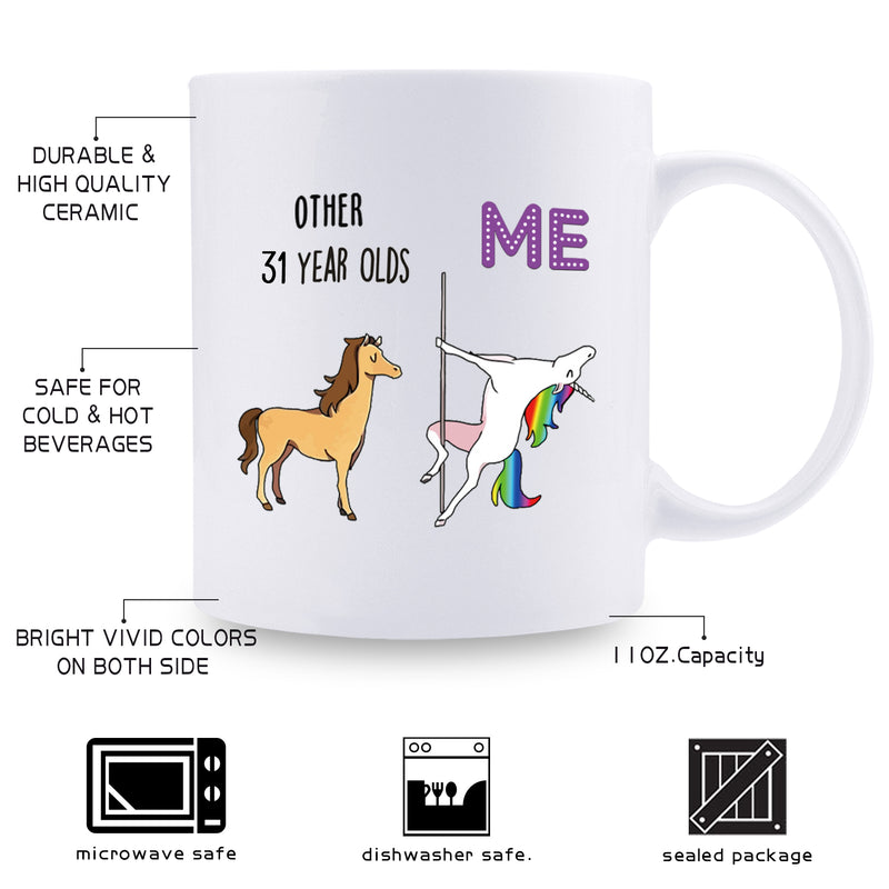 31st Birthday Gifts For Men - 1988 Birthday Gifts for Men, 31 Years Old Birthday Gifts Coffee Mug for Dad, Husband, Friend, Brother, Him, Colleague, Coworker - 11oz