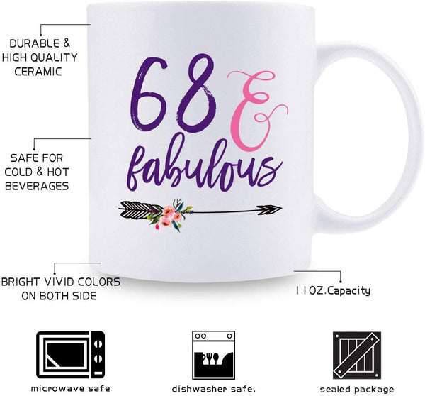 68th Birthday Gifts for Men - 1951 Birthday Gifts for Men, 68 Years Old Birthday Gifts Coffee Mug for Dad, Husband, Friend, Brother, Him, Colleague, Coworker - 11oz