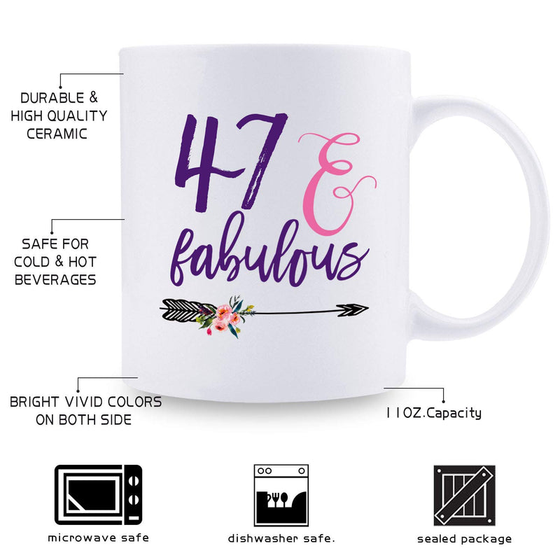 47th Birthday Gifts for Men - 1972 Birthday Gifts for Men, 47 Years Old Birthday Gifts Coffee Mug for Dad, Husband, Friend, Brother, Him, Colleague, Coworker - 11oz