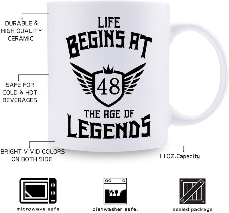 48th Birthday Gifts for Men - 1971 Birthday Gifts for Men, 48 Years Old Birthday Gifts Coffee Mug for Dad, Husband, Friend, Brother, Him, Colleague, Coworker - 11oz